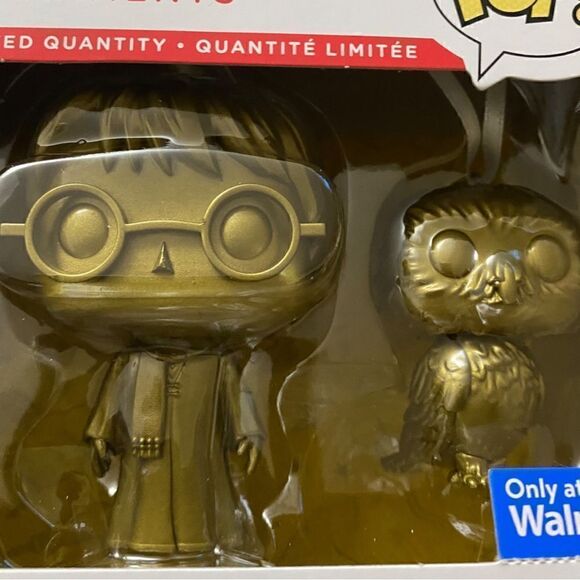 2022 Funko Pop! Hallmark Ornaments Harry Potter & Hedwig Set of 2 Gold Chase New - Picture 3 of 8